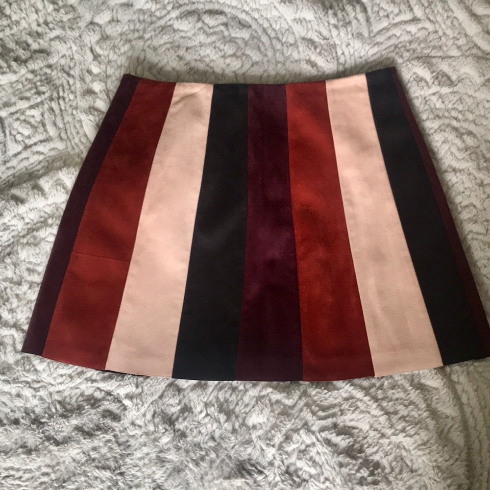 faux suede mini skirt